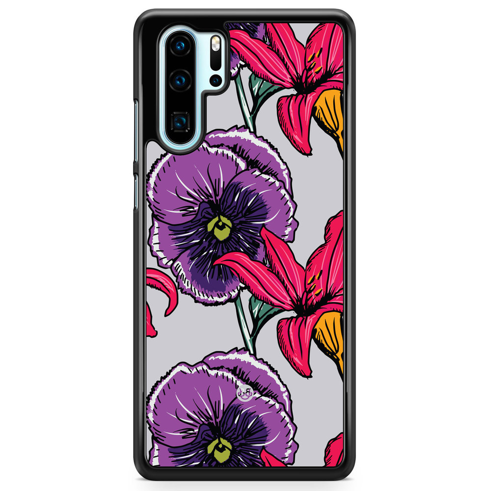 Huawei P30 Pro Case - Purple/Cerise Floral