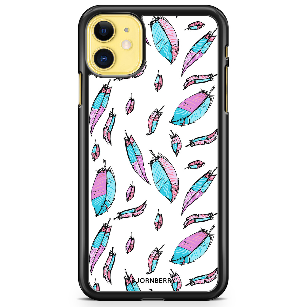 iPhone 11 Case - Pink/Blue Feathers