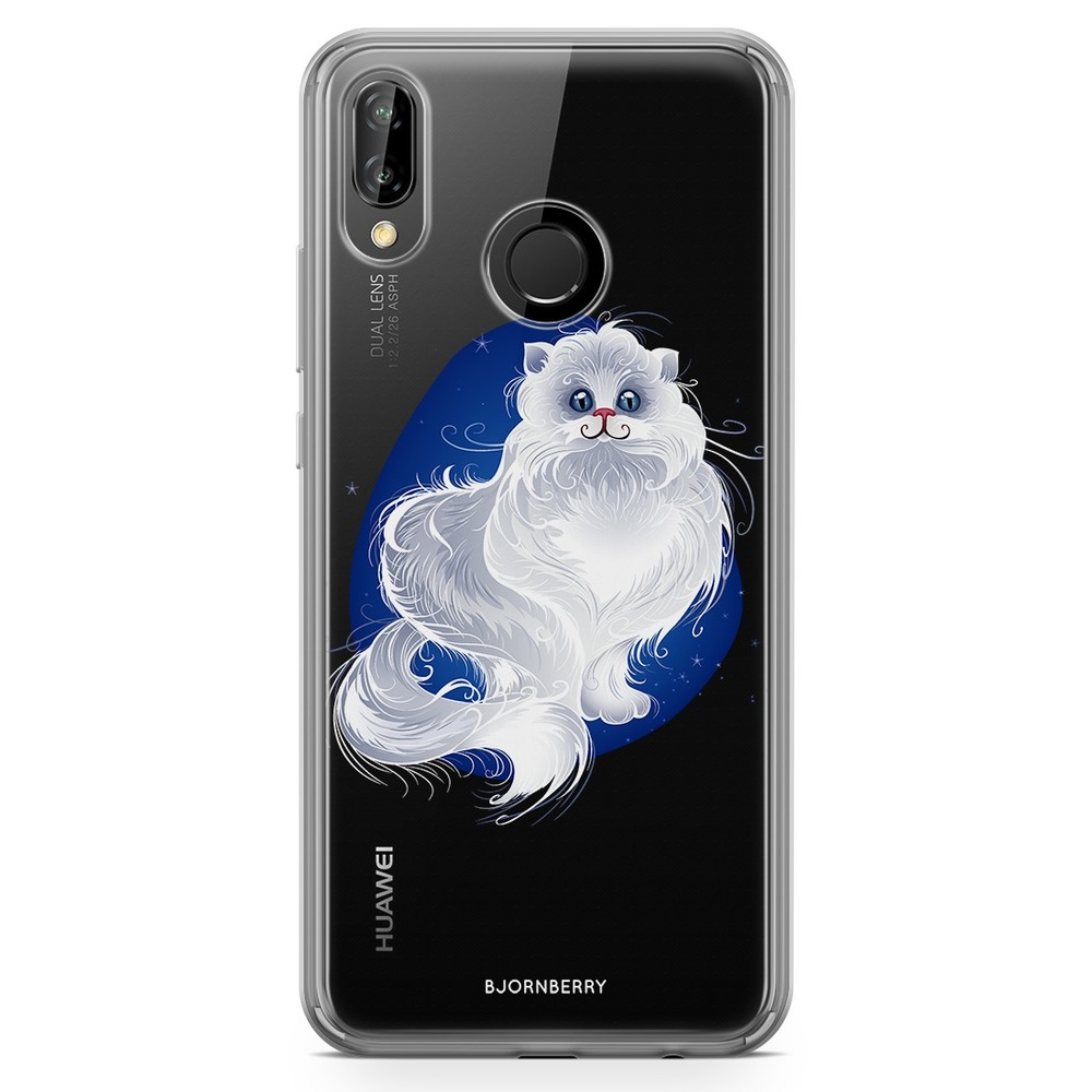 Huawei P20 Lite Fashion Case - White Cat