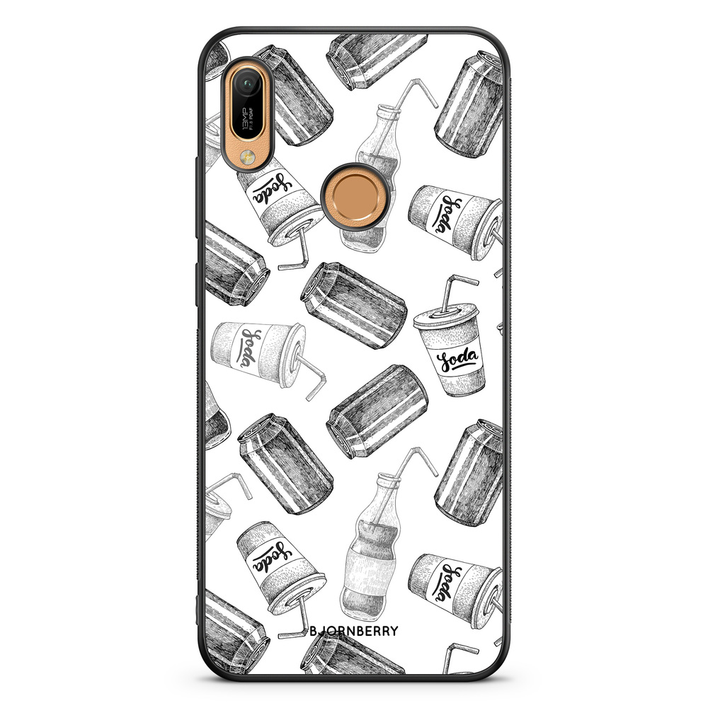 Huawei Y6 2019 Case - Soda Black & White