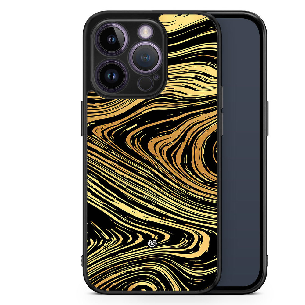 iPhone 14 Pro Case - Gold Marble