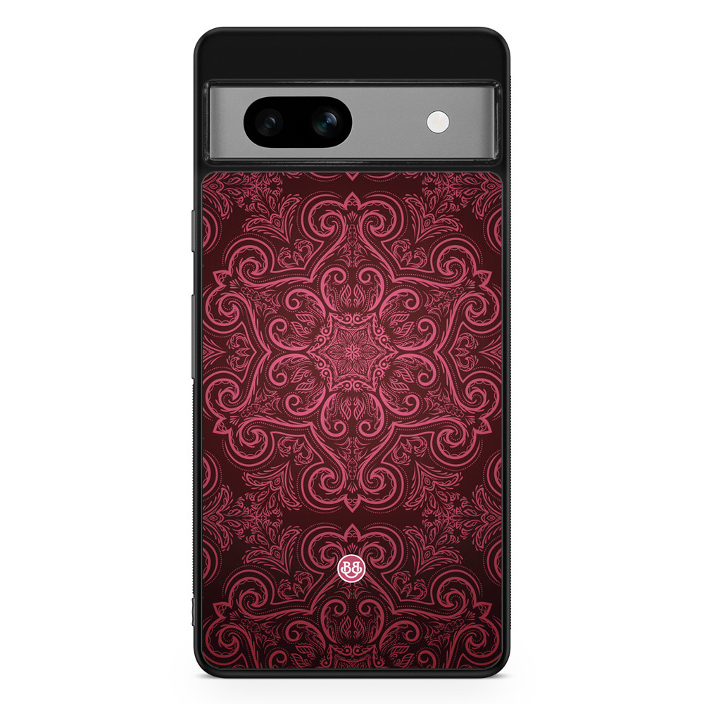 Google Pixel 7a Case - Red Retro Pattern