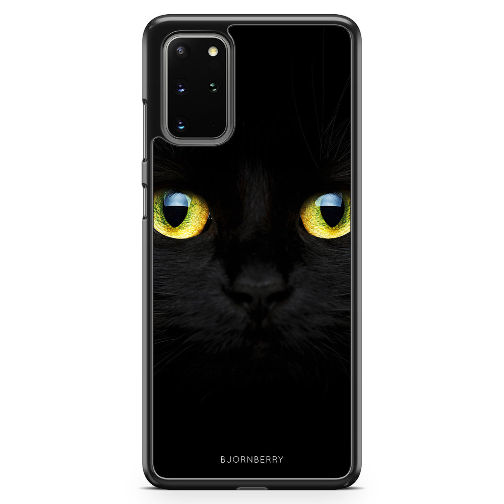 Samsung Galaxy S20 Plus Case - Black Cat Close Up