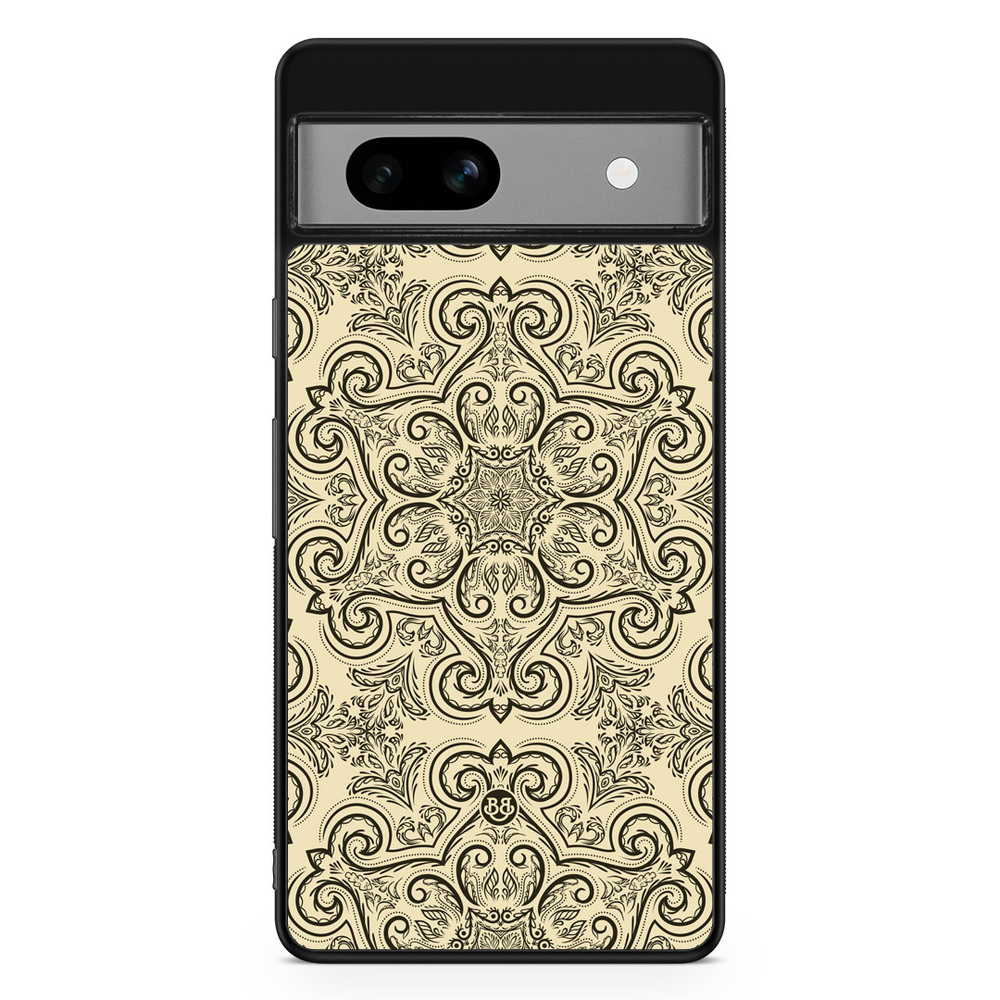 Google Pixel 7a Case - Beige Retro Pattern