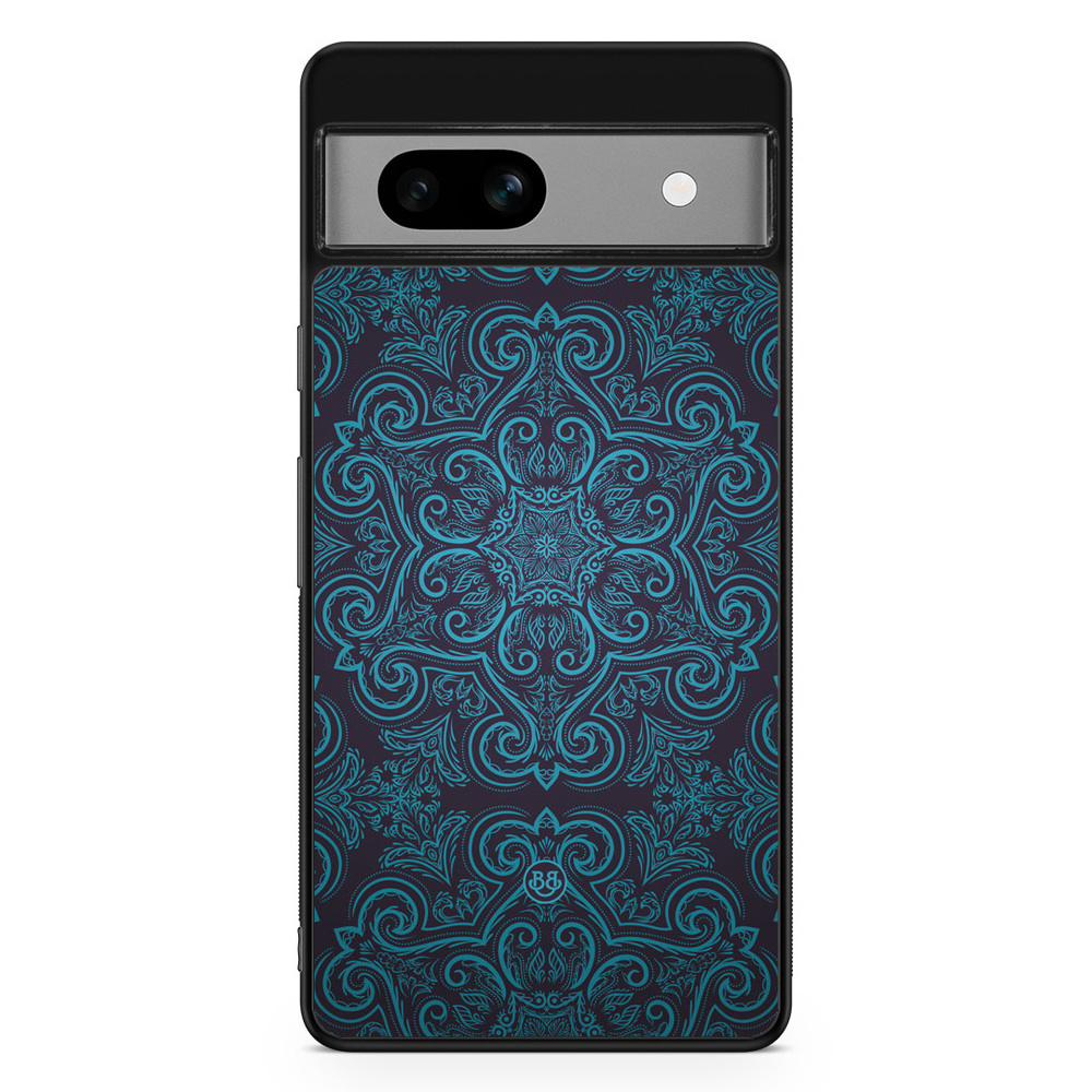 Google Pixel 7a Case - Blue Retro Pattern