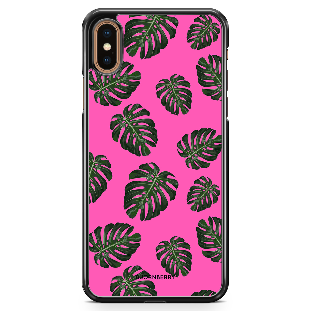 iPhone XS Max Case - Monstera Pink