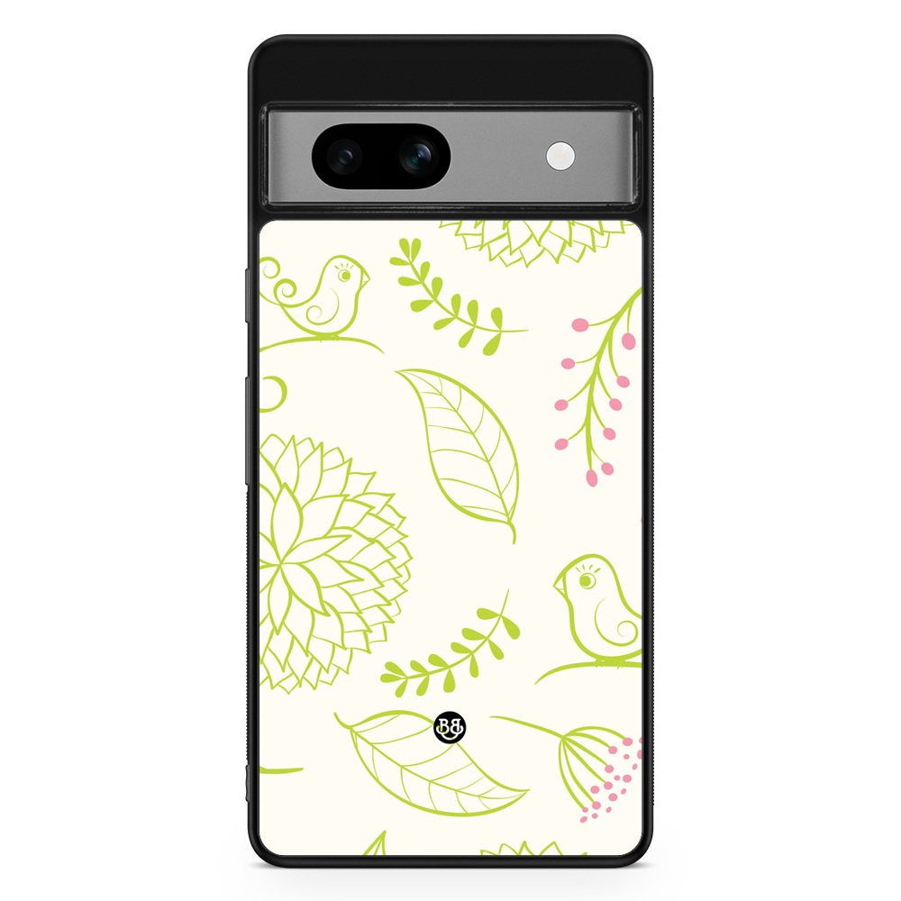 Google Pixel 7a Case - Green Floral