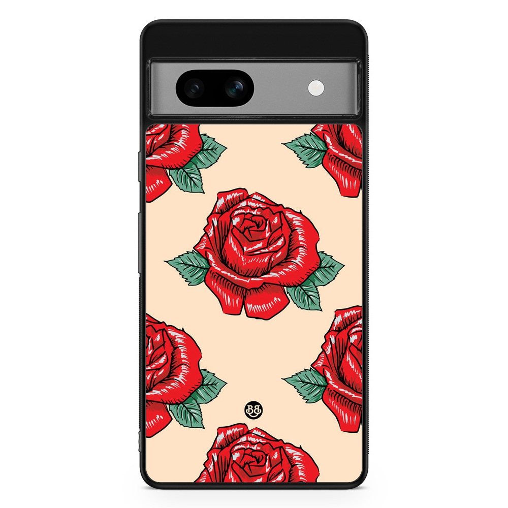 Google Pixel 7a Skal - Rosor Mönster