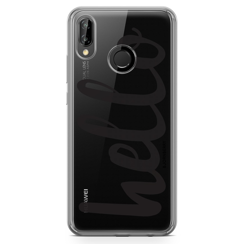 Huawei P20 Lite Fashion Case - Hello Black