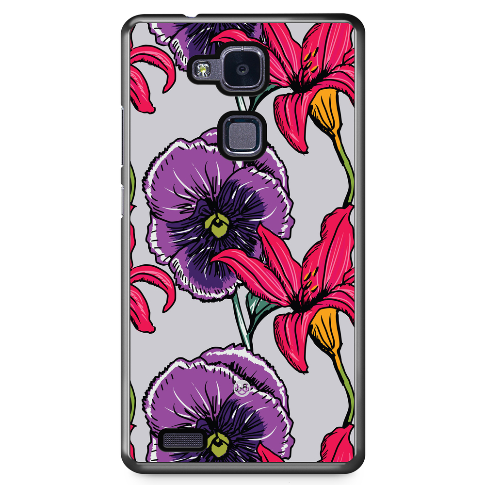 Huawei Honor 5X Case - Purple/Cerise Floral