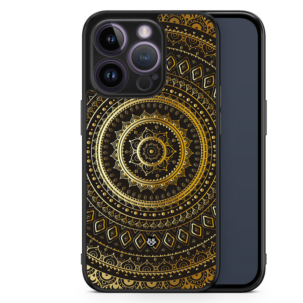 iPhone 14 Pro Case - Gold Mandala