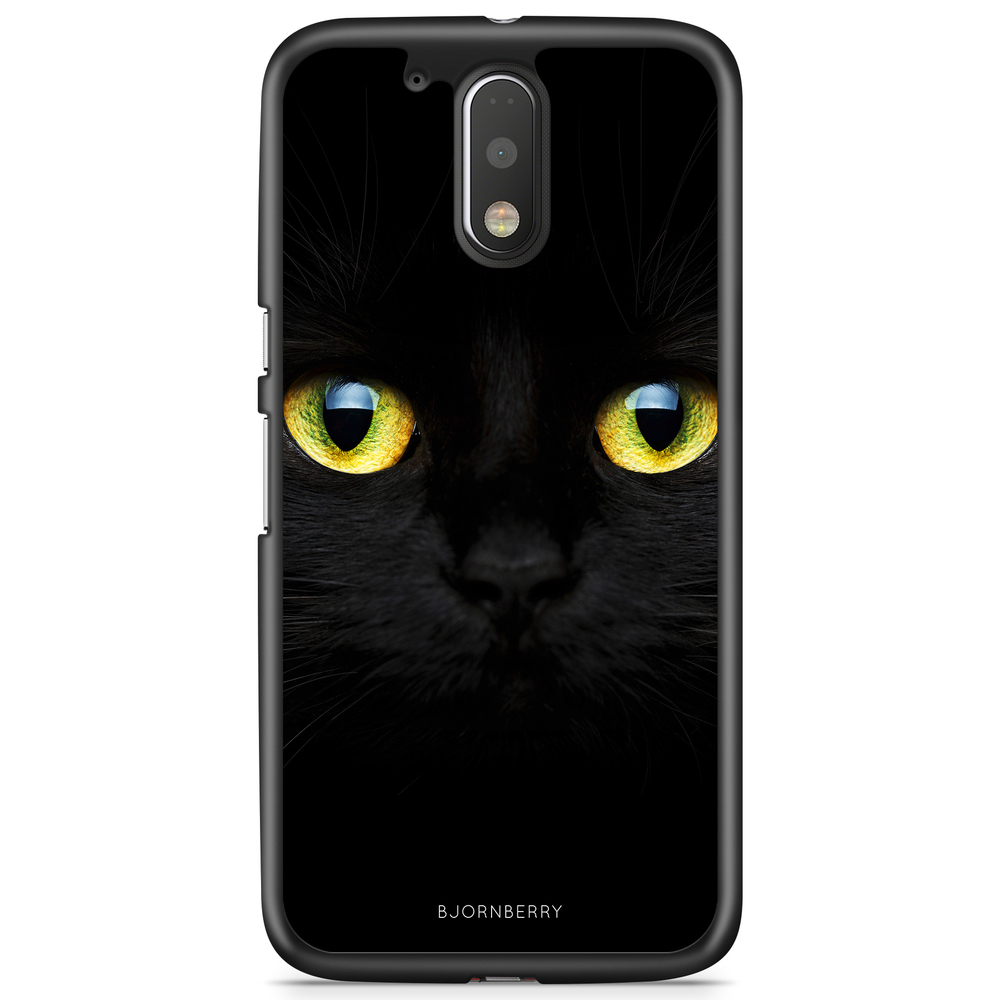 Moto G4/G4 Plus Case - Black Cat Close Up