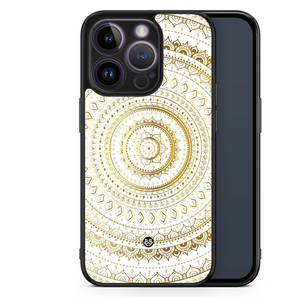 iPhone 14 Pro Case - Gold Mandala