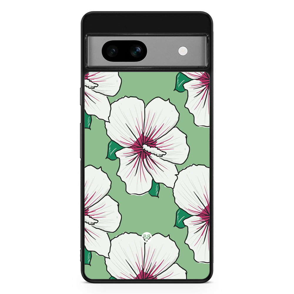 Google Pixel 7a Case - Creamy White Flowers