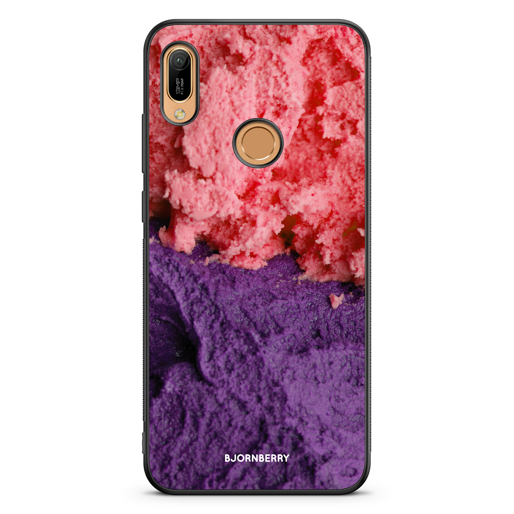 Huawei Y6 2019 Skal - Glass Rosa/Lila