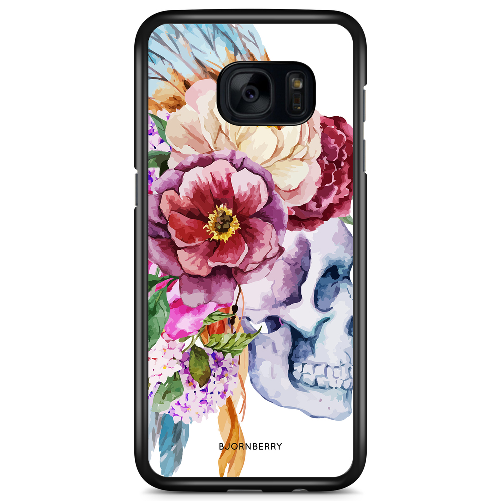Samsung Galaxy S7 Case - Skull & Flowers