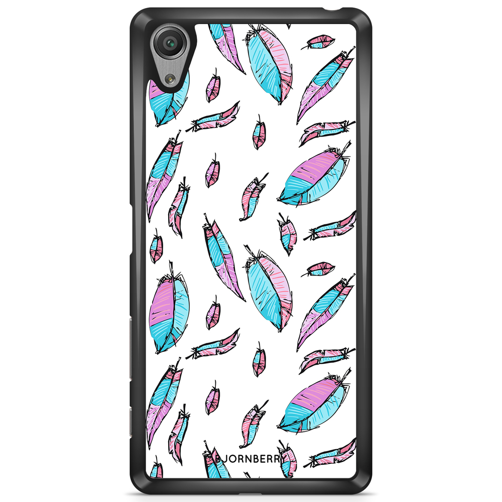 Sony Xperia L1 Case - Pink/Blue Feathers