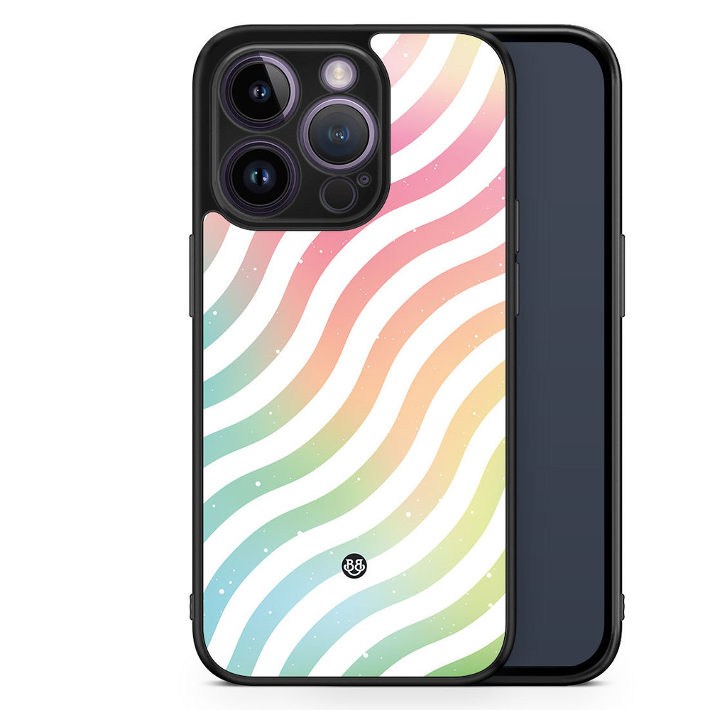 iPhone 14 Pro Case - Wavy Rainbow