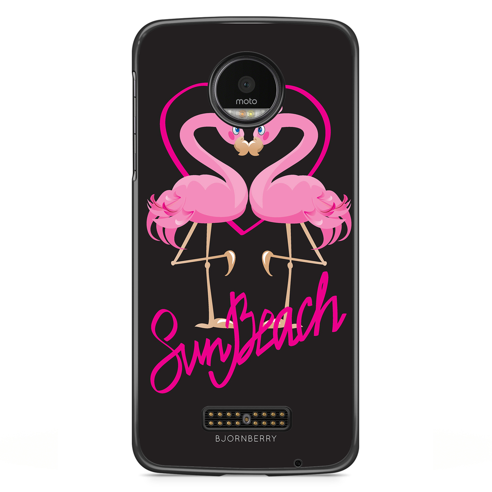 Moto Z2 Play Skal - Sun Beach Flamingo