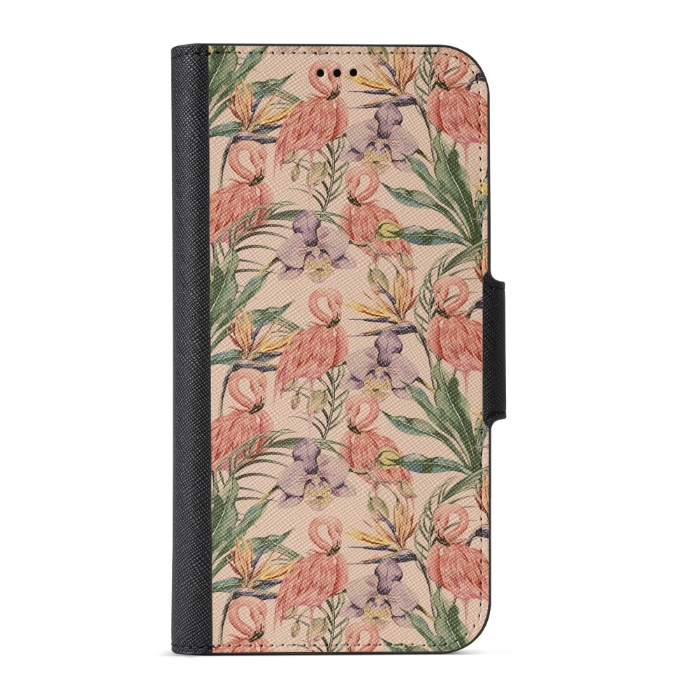 Naive 8/SE (2022/2022) Wallet Case - Flamingos & Flowers