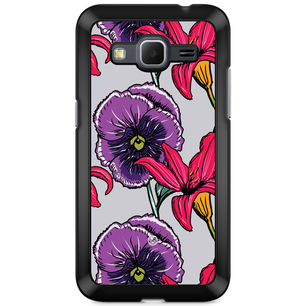Samsung Galaxy Core Prime Case - Purple/Cerise Floral