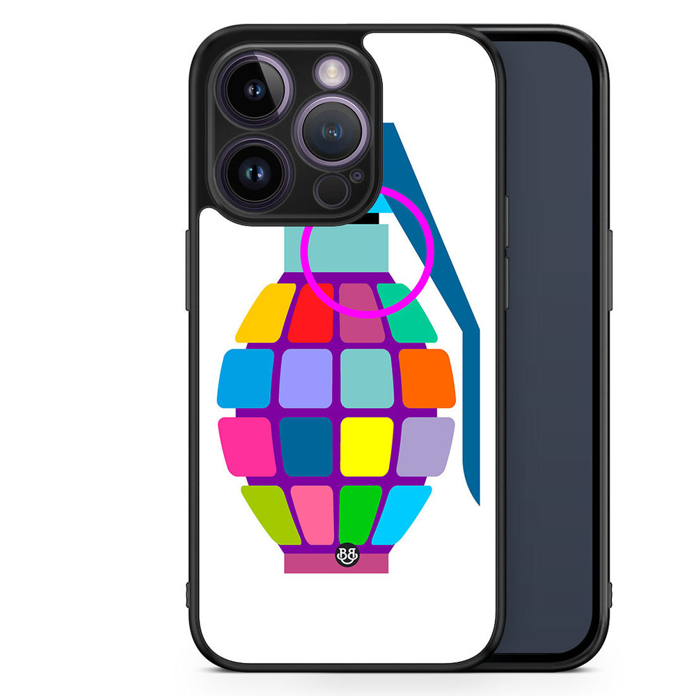 iPhone 14 Pro Case - Color hand grenade