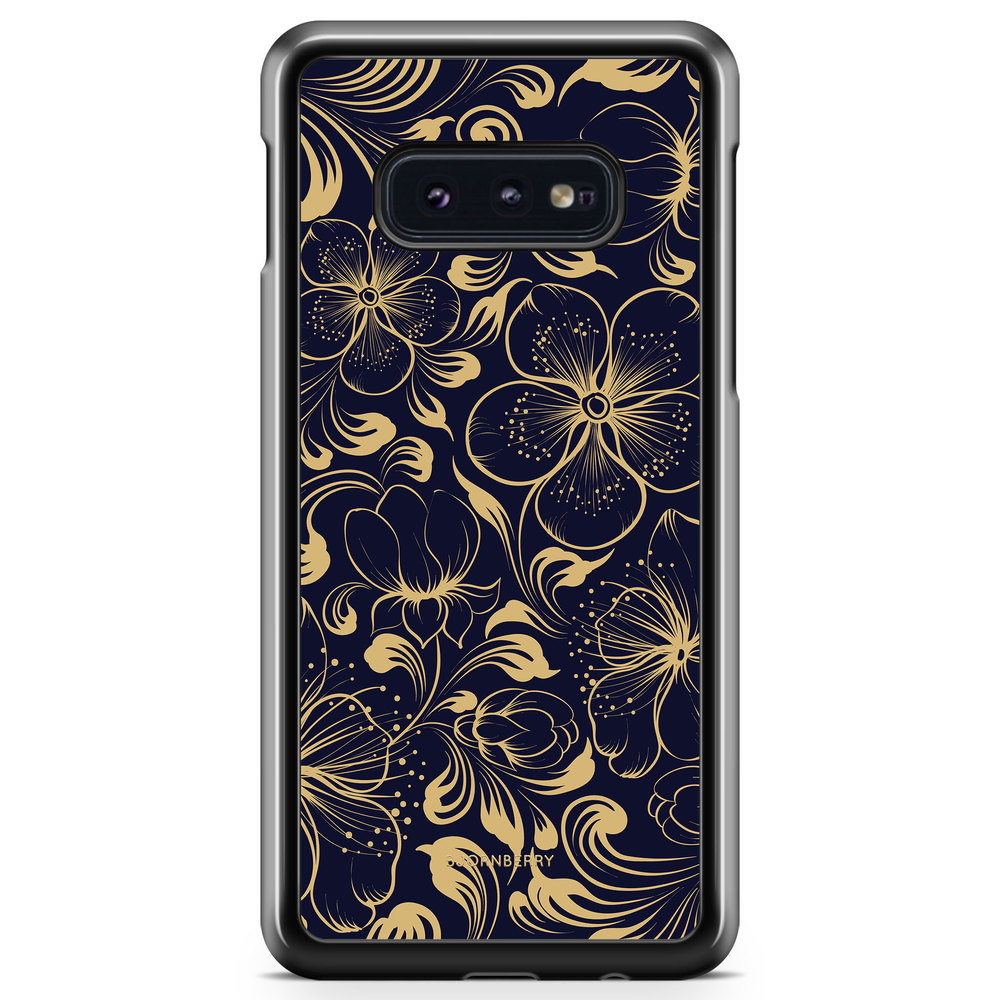 Samsung Galaxy S10e Case - Dark Blue Flowers