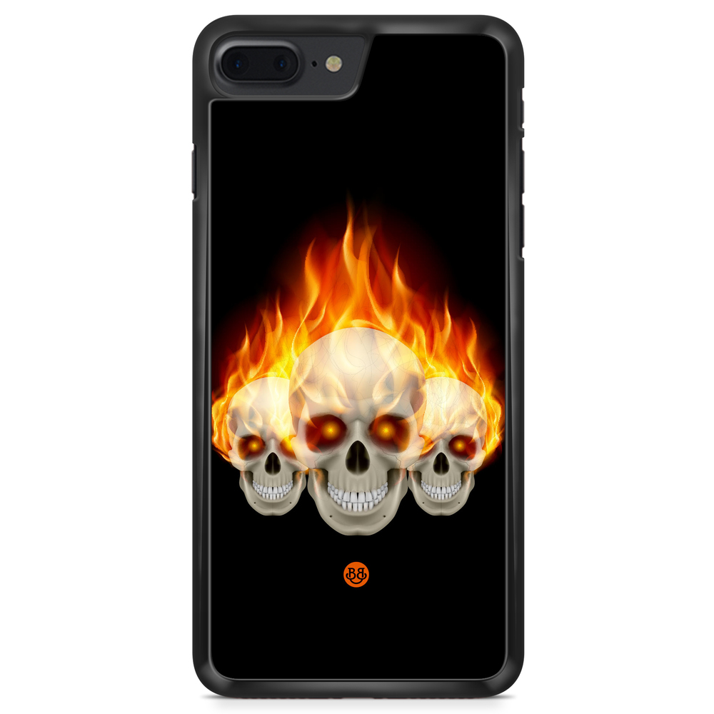 iPhone 8 Plus Case - Flames Skulls