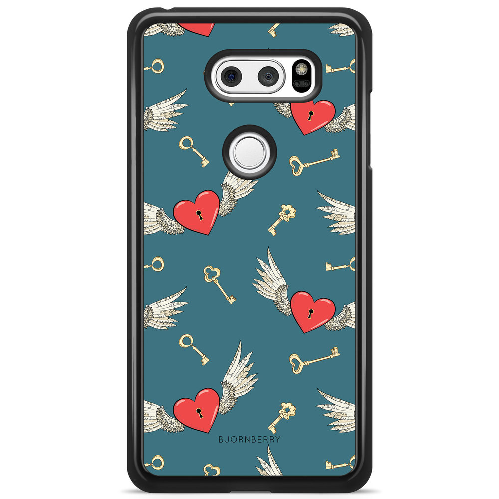 LG V30 Case - Hearts 'n Wings