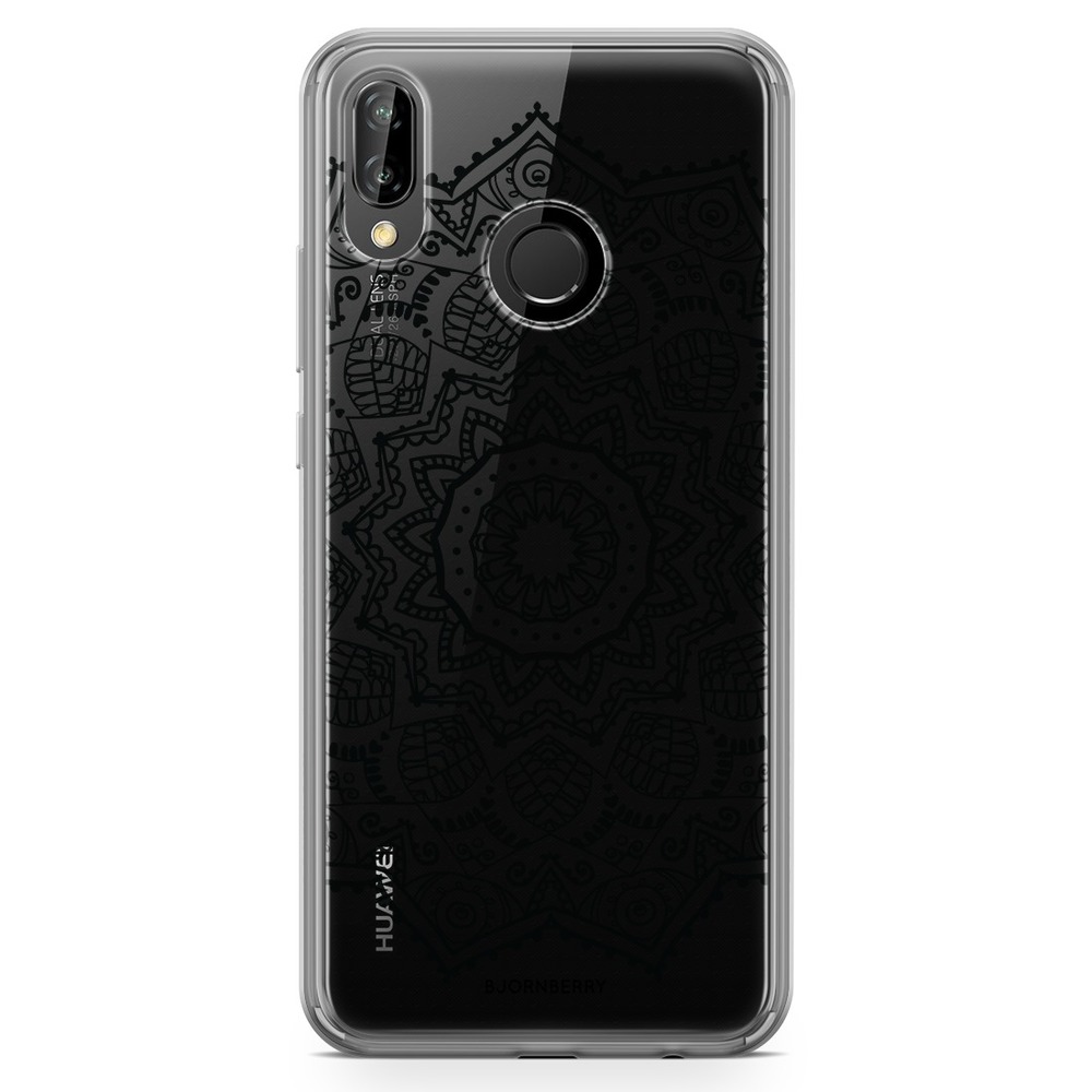 Huawei P20 Lite Fashion Case - Black Mandala