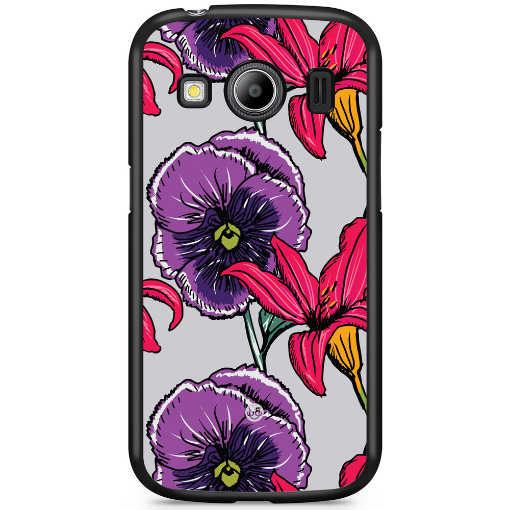 Samsung Galaxy Ace 4 Case - Purple/Cerise Floral