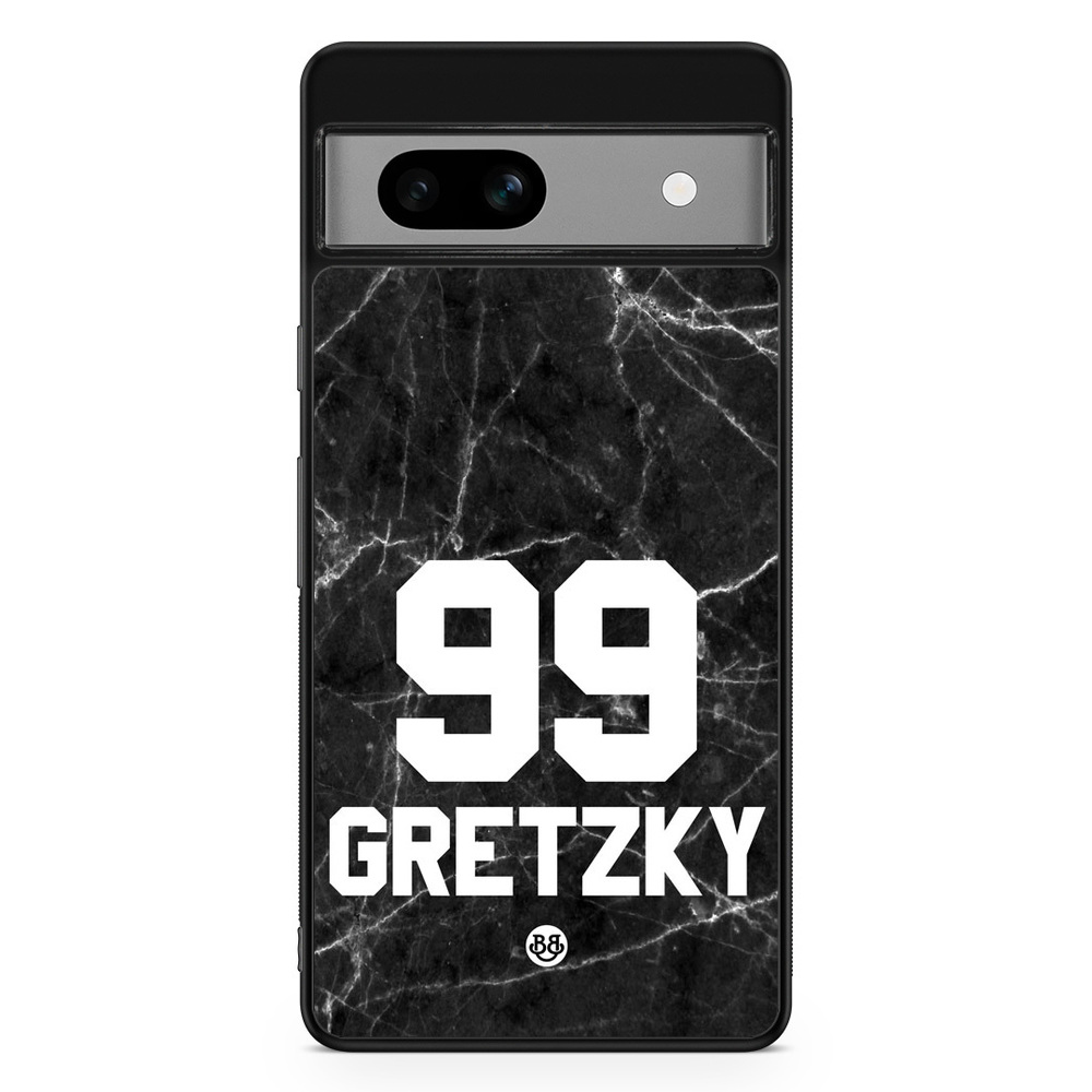 Google Pixel 7a Custom Case - Black Marmor Number