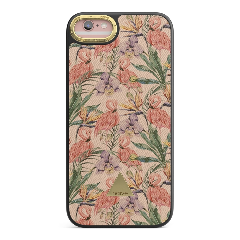 Naive iPhone 6/6s Case - Flamingos & Flowers