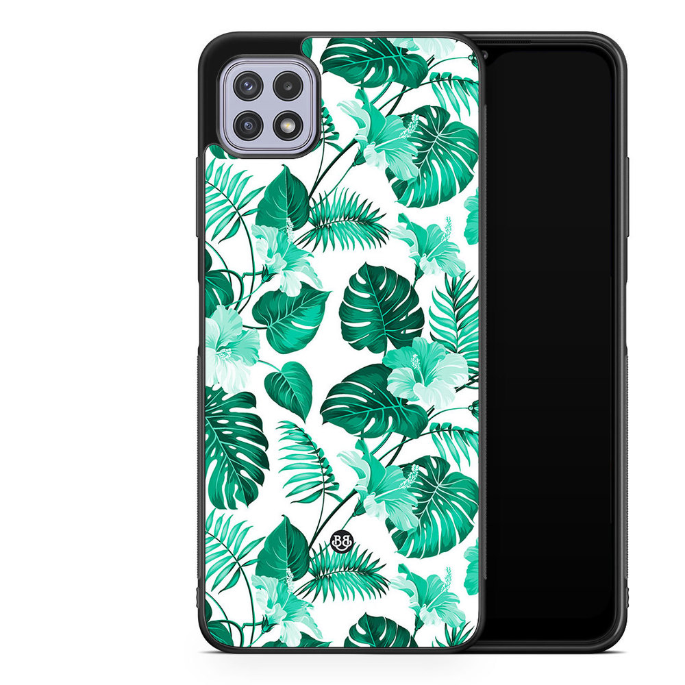 Samsung Galaxy A22 4G Case - Turquoise Flowers