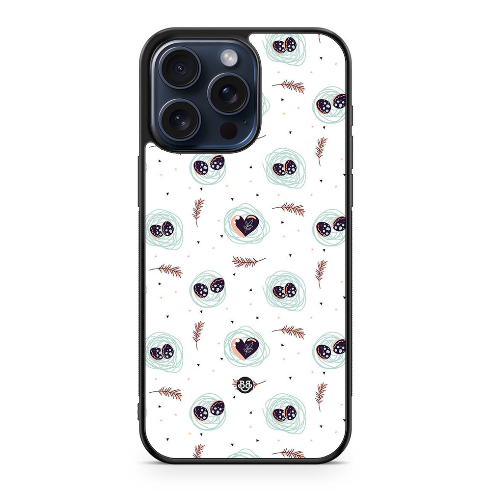 iPhone 15 Pro Max Case - Eggs and Hearts