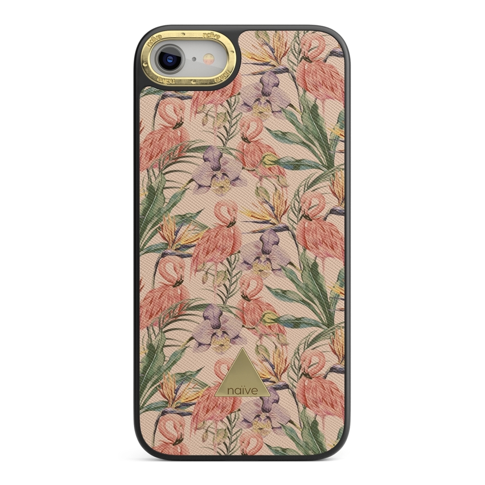 Naive iPhone 7 Skal - Flamingos & Flowers