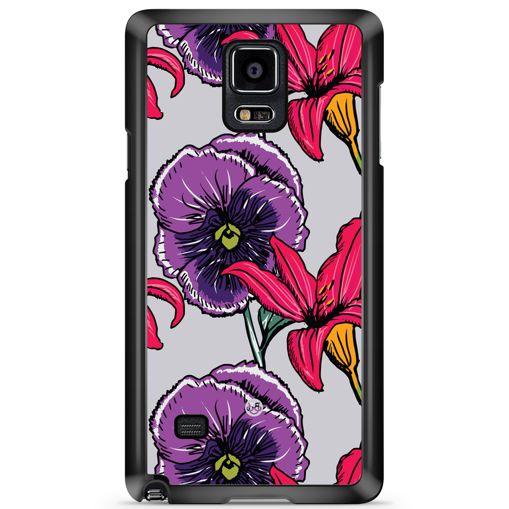Samsung Galaxy Note 4 Case - Purple/Cerise Floral