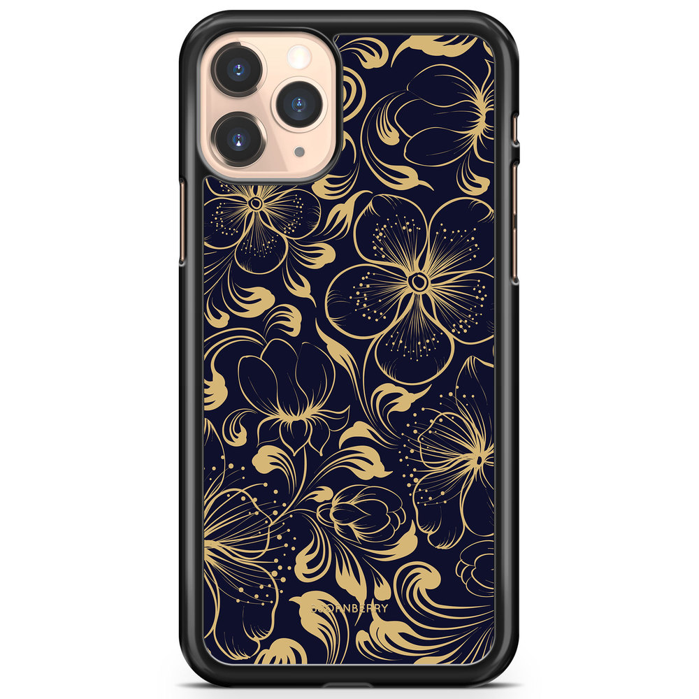 iPhone 11 Pro Max Case - Dark Blue Flowers