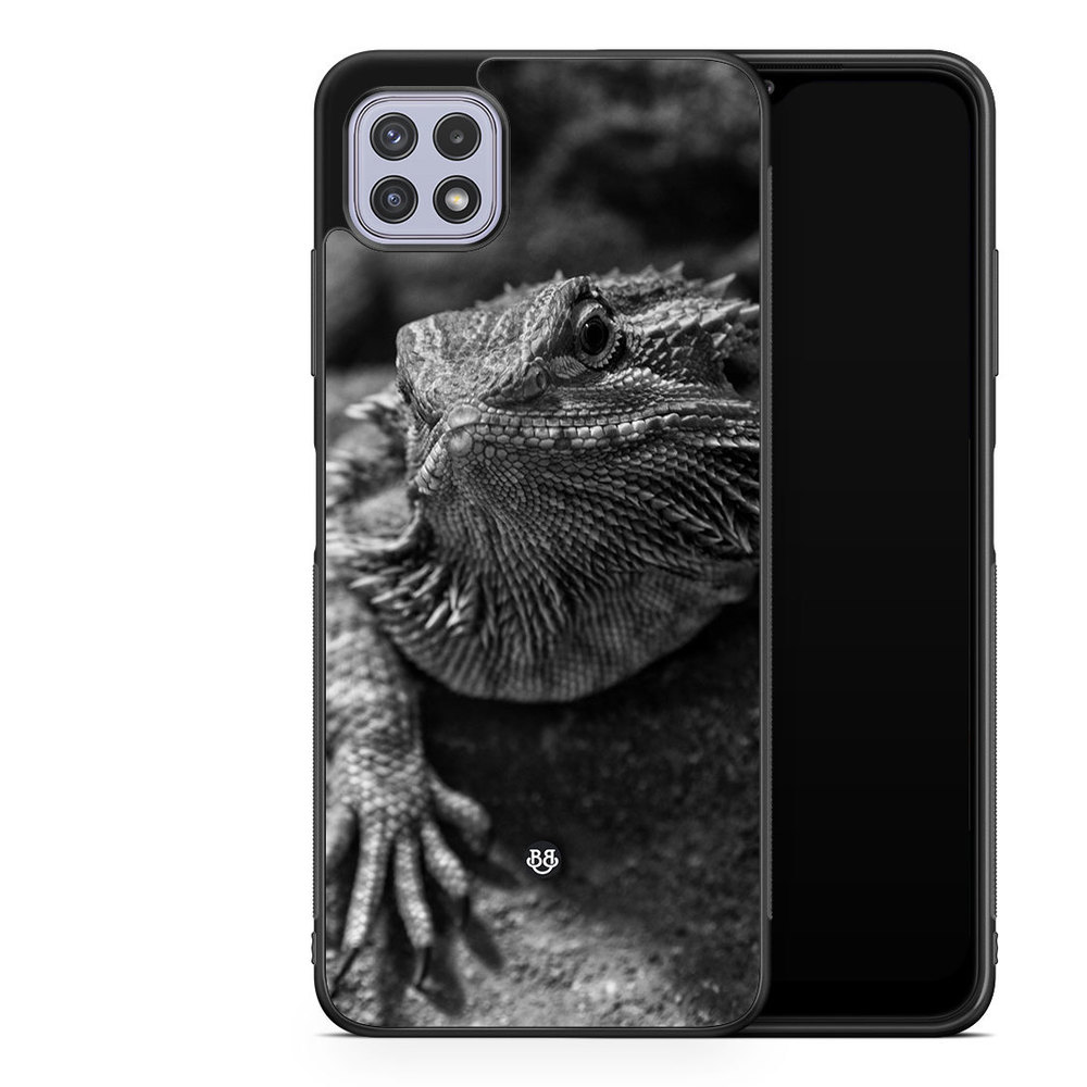 Samsung Galaxy A22 4G Case - Black/White Lizard