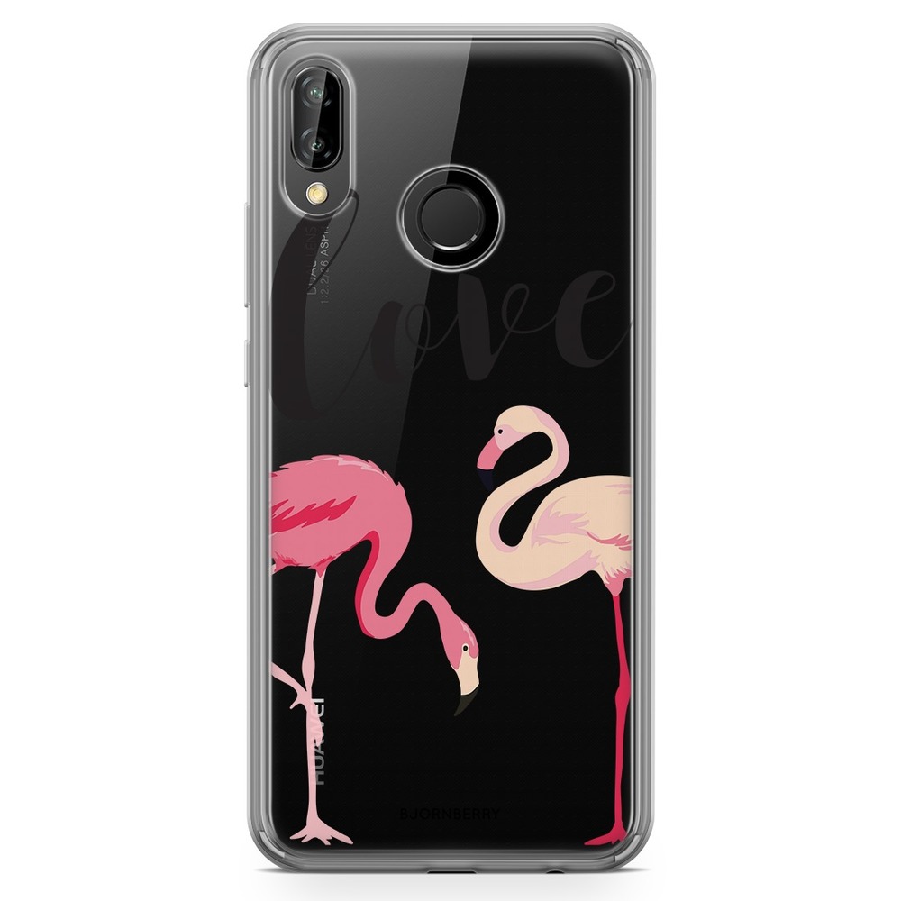 Huawei P20 Lite Fashion Skal - Love Flamingo