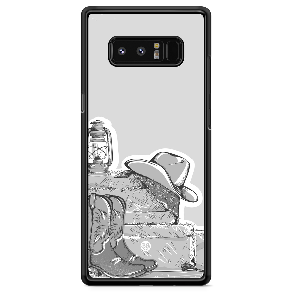 Samsung Galaxy Note 8 Case - Western Black/White