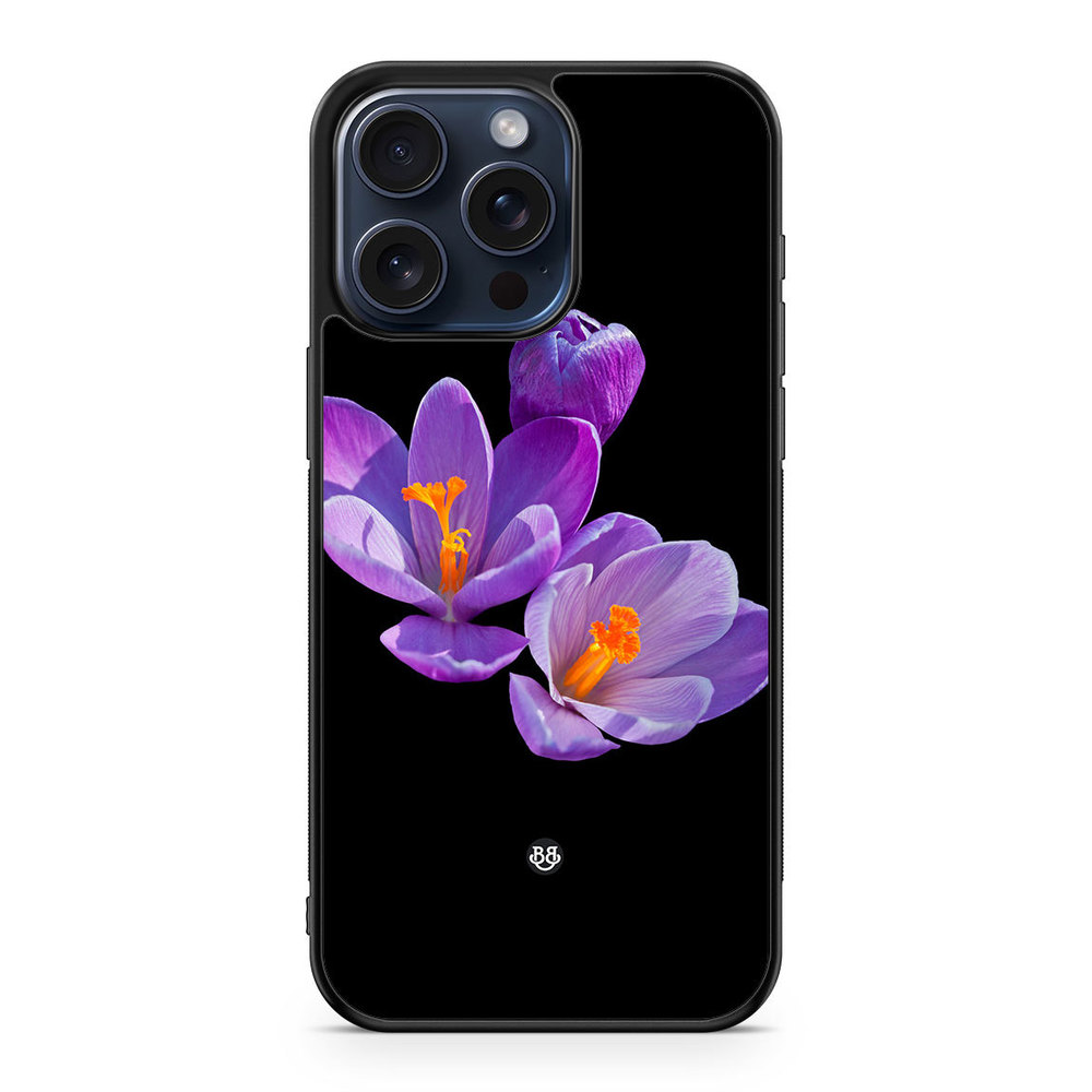 iPhone 15 Pro Max Case - Purple Flowers