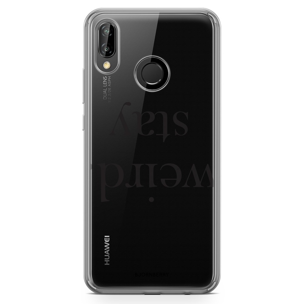 Huawei P20 Lite Fashion Case - STAY WEIRD Black