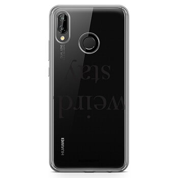 Huawei P20 Lite Fashion Skal - STAY WEIRD Svart