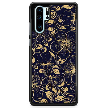 Huawei P30 Pro Case - Dark Blue Flowers