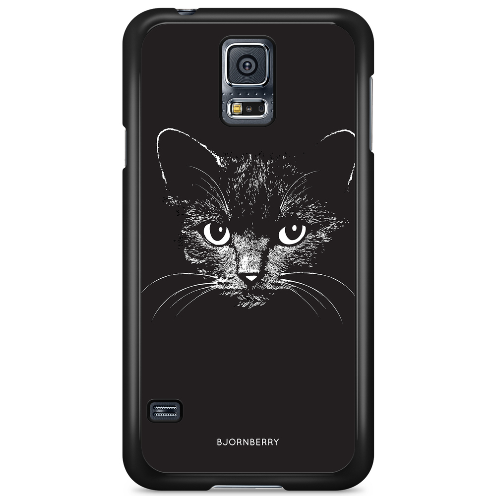 Samsung Galaxy S5/S5 NEO Case - Black/White Cat