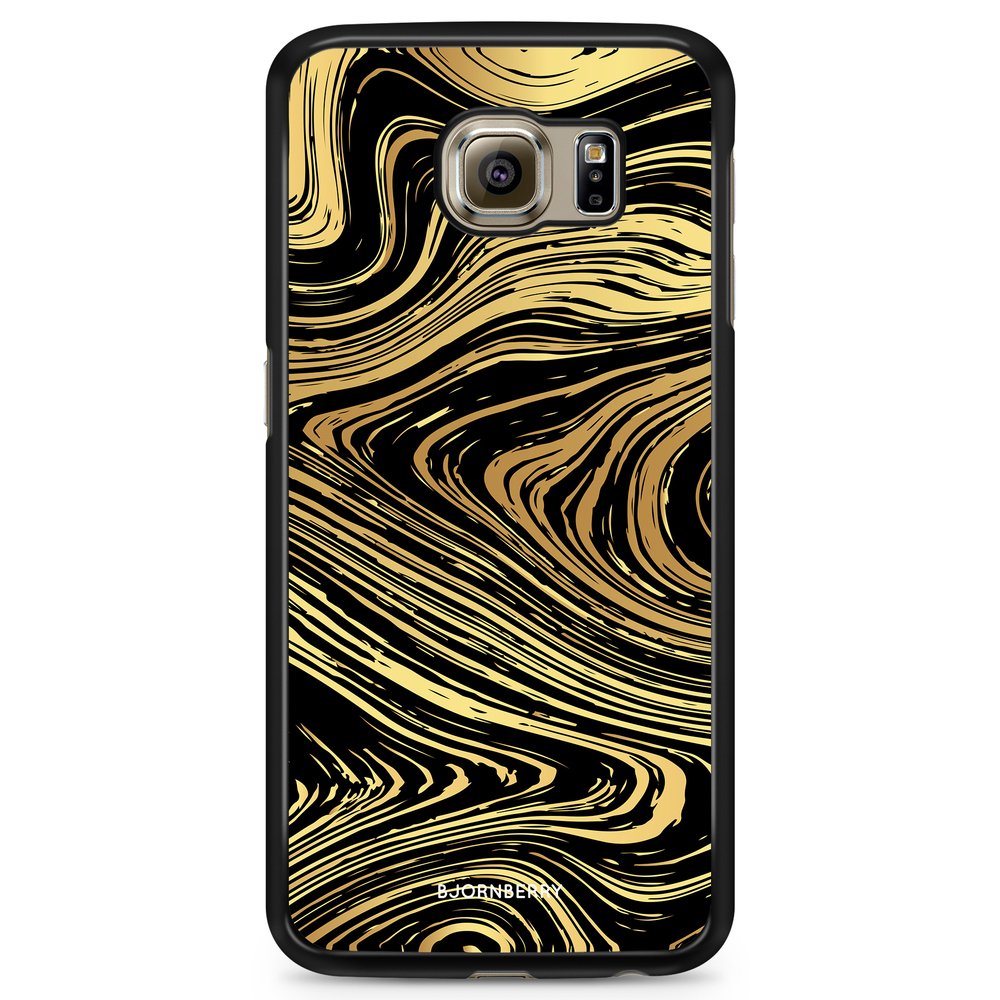 Samsung Galaxy S6 Edge Case - Gold Marble