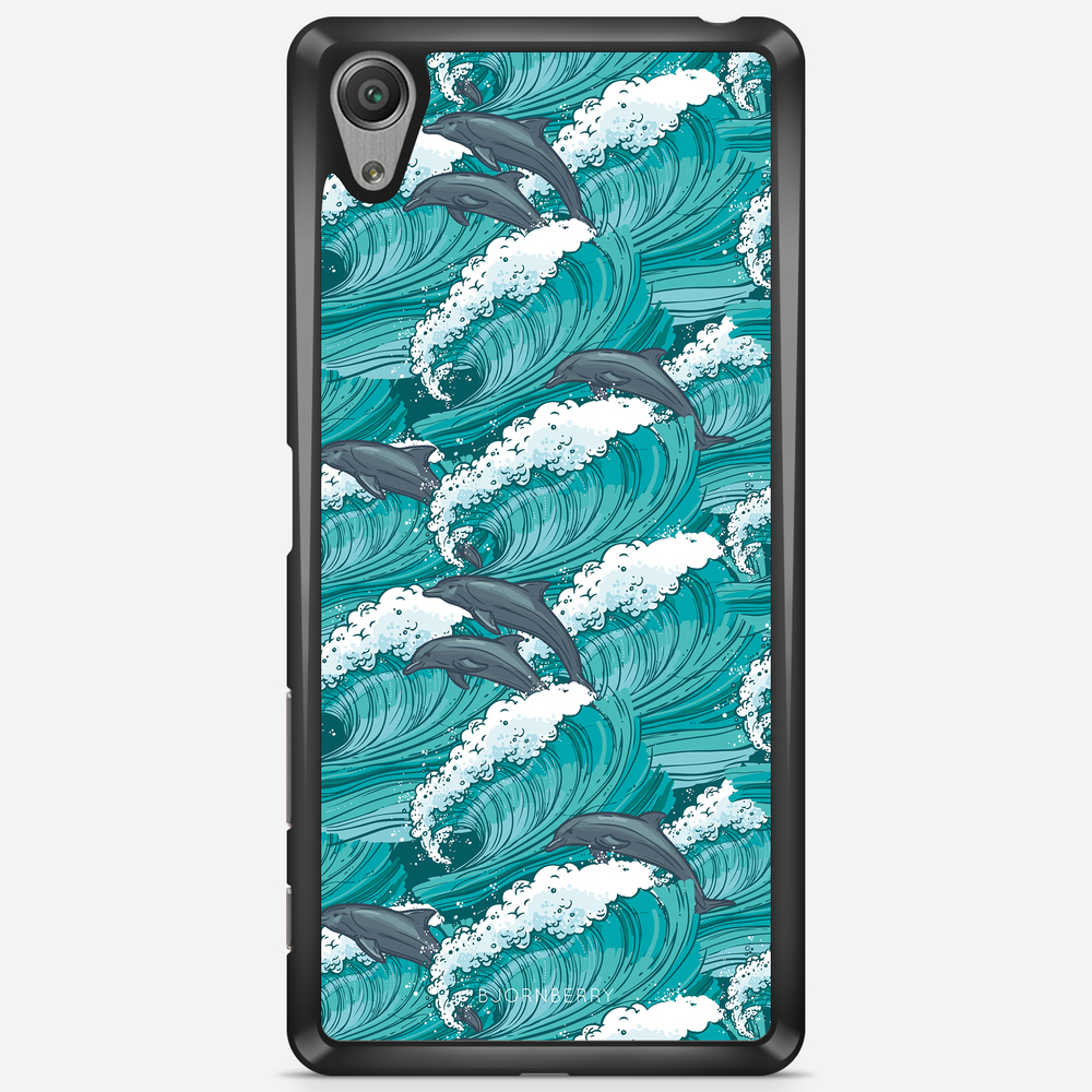Sony Xperia X Performance Case - Waves And Dolphins
