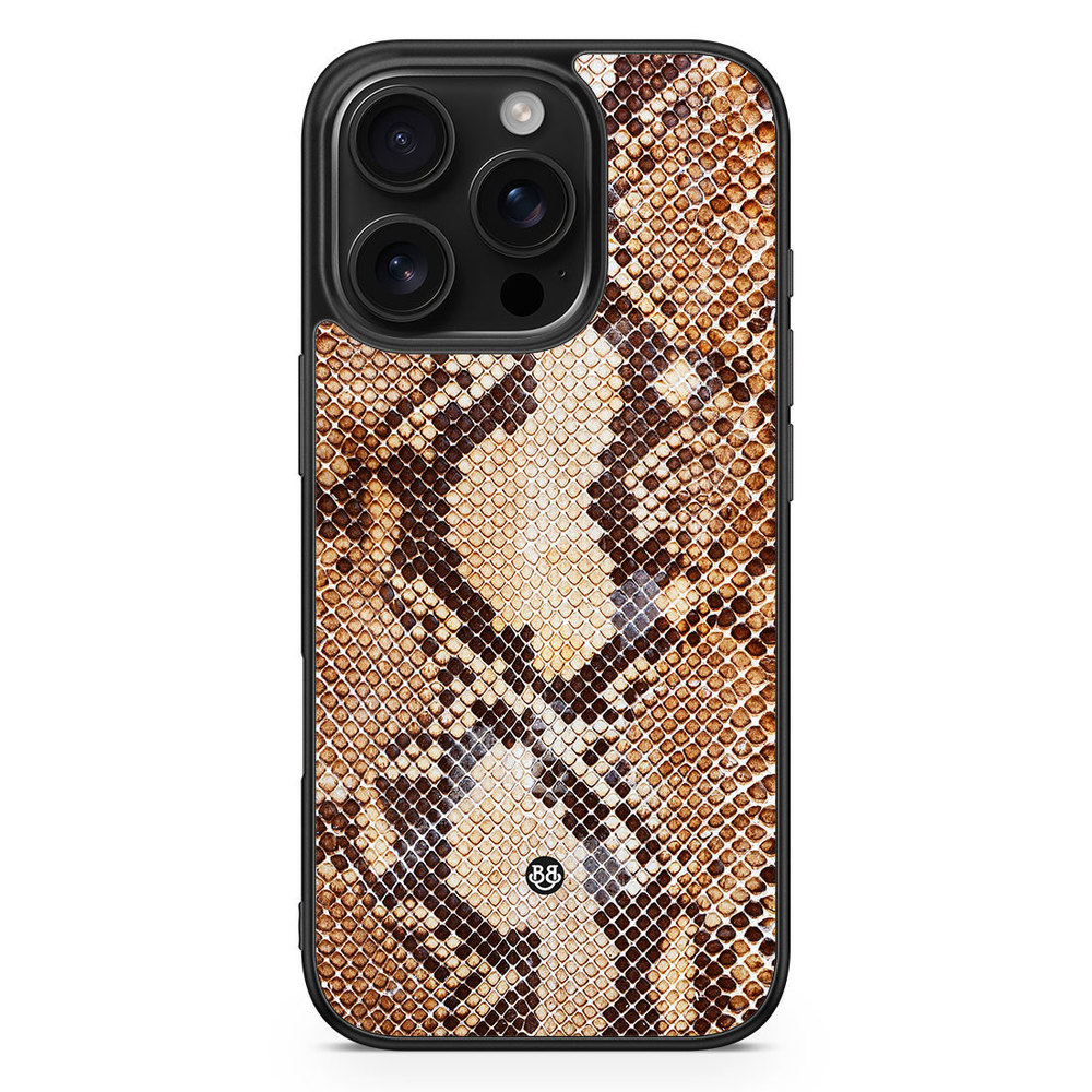 iPhone 16 Pro Case - Snakeskin Brown