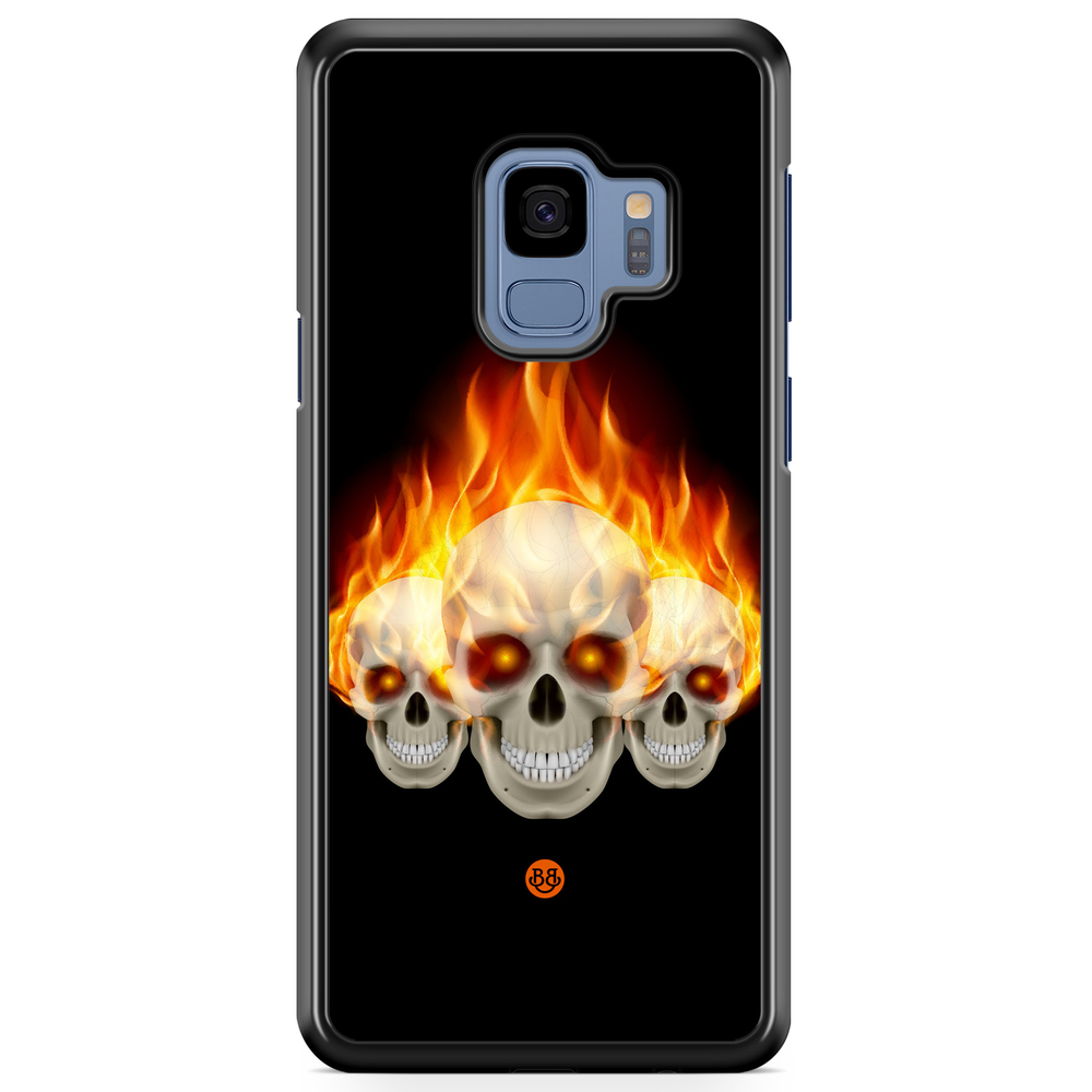 Samsung Galaxy S9 Case - Flames Skulls